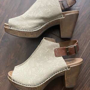 Dansko Reggie Slingback Heel Peep Toe